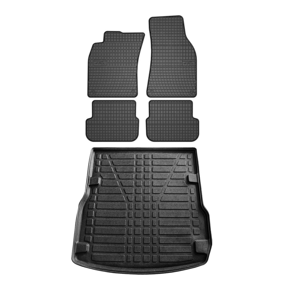 Audi A6 Allroad Avant Floor-Trunk Mats - Omac - El-Toro & YPS - Black - '04-'08